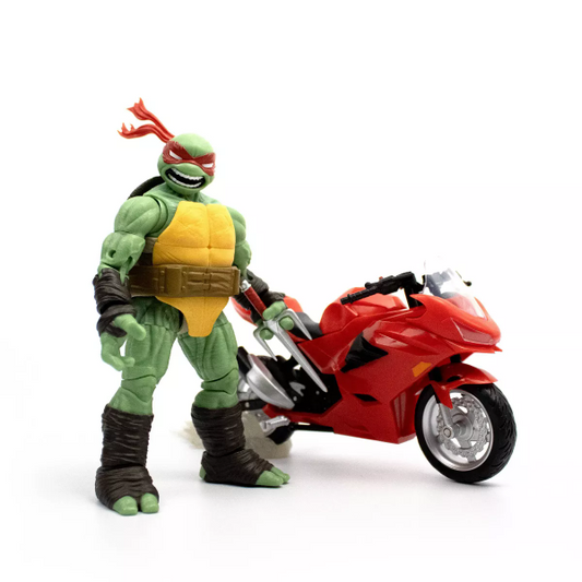 The Loyal Subjects TMNT Raphael with Motorcycle Deluxe Box - 850039772702