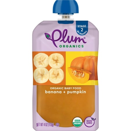 Plum Organics Tots & Beyond Banana & Pumpkin 7.5 oz Pouch - 846675014283