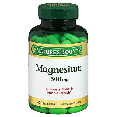 Nature?s Bounty Magnesium Supplement 500 mg 200 Tablets - 074312530869