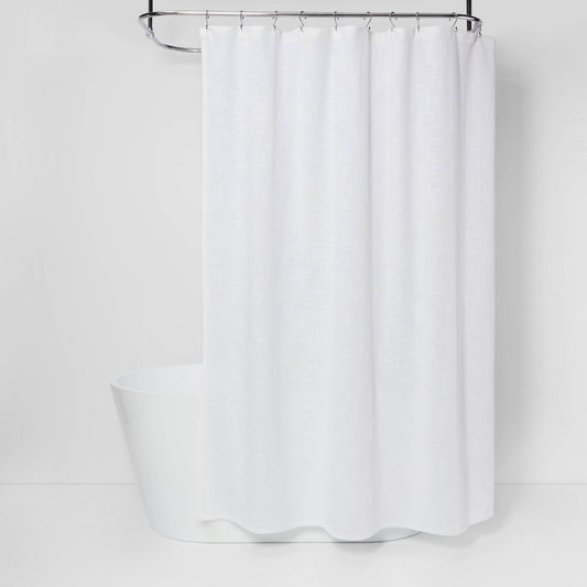 Woven Shower Curtain White - 191908291017