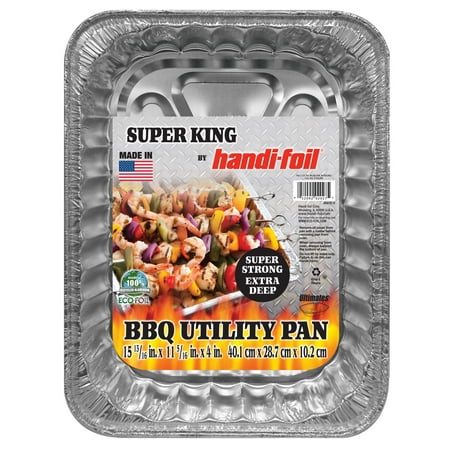 Handi-Foil Super King Aluminum Extra Deep BBQ Utility Pan - 052092020275