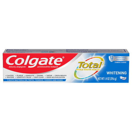 Colgate Total Travel Size Whitening Paste Toothpaste - Trial Size - 1.4oz - 035000459879