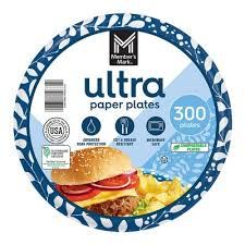 MM Ultra Lunch Paper Plates (8.5', 300 ct.) - 078742196350