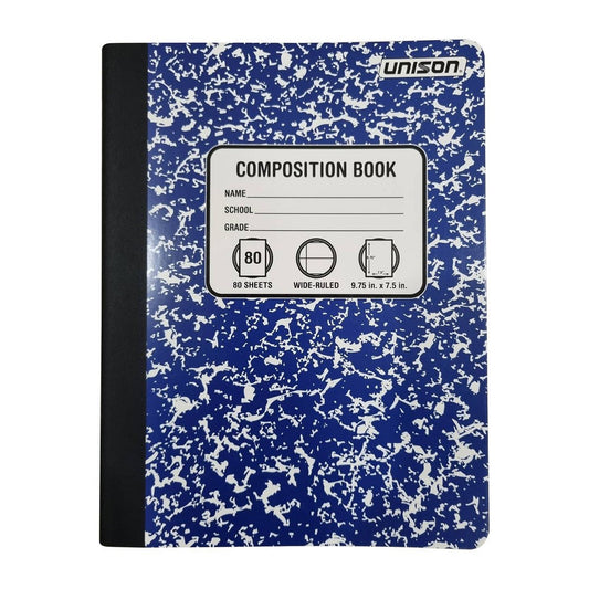 Wide Ruled Composition Notebook (Colors May Vary) - Unison - 747219901703