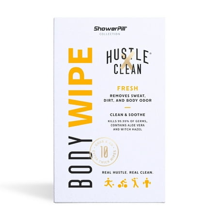 Hustle Clean Body Wipes 1pk/10pc - 859992003021