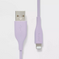 6' Lightning to USB-A Round Cable Gray/Silver - 850044241538