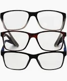 MM +1.75 Square Reading Glasses- 3pk - 193968329051