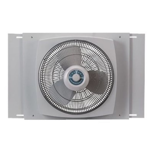 Lasko - 16" Electrically Reversible Window Fan with Storm Guard - White - 046013453501