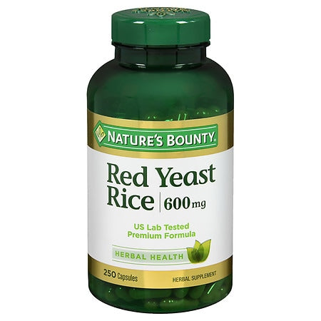 Nature?s Bounty Red Yeast Rice Supplement 600 mg 250 Capsules - 074312199899