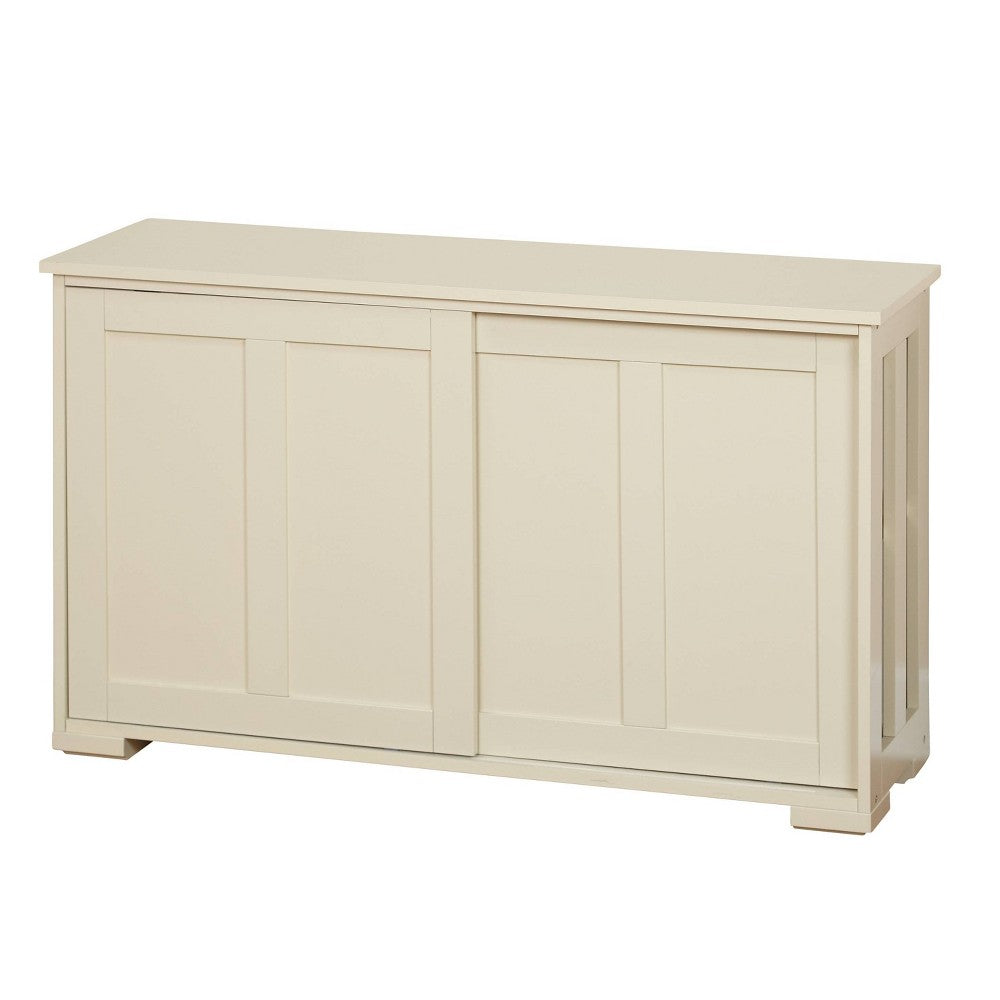Pacific Stackable Cabinet with Sliding Doors Off White - Buylateral - 024319835603