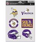 NFL Vikings Multi-Use Decal Stickers- 6 Fan Pack - 194166381551