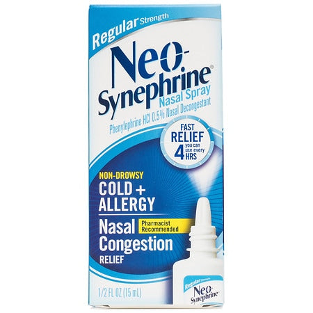 Neo-Synephrine Nasal Spray Regular Strength - .5 oz - 302250805474