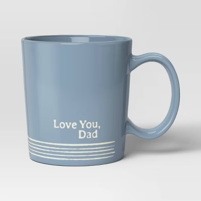 16oz Father's Day Stoneware Love You Dad Mug - Blue - 810136770070