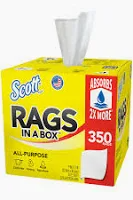 Scott Rags In a Box, White, All Purpose 350 Sheets/Box - 036000549560