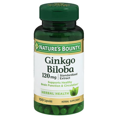 Nature?s Bounty Ginkgo Biloba Memory Support Supplement 120 mg 100 Ct - 074312045448