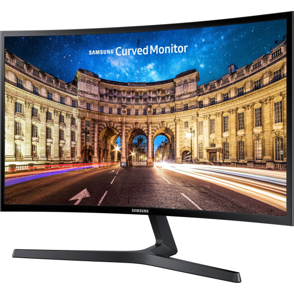 Samsung - 27" F398 Series FHD AMD FreeSync Curved Monitor (HDMI, DP) - Glossy Black - 887276151069