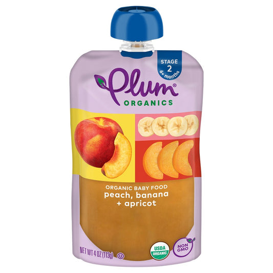 PLUM STAGE2 BLENDS BABY FOOD PEACH APRICOT BANANA - 890180001214