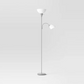 Torchiere with Task Light Silver - Room Essentials?: Adjustable, ETL Listed, Metal Body - 191908973555