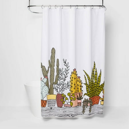 Plants Print Shower Curtain Restful Green - 490641838825