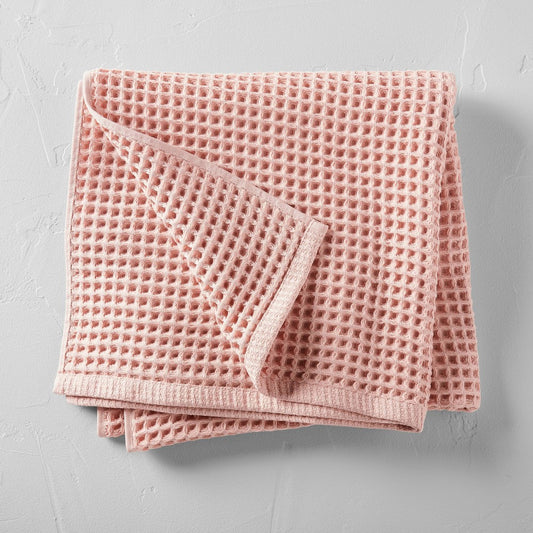 Waffle Bath Towel Pink - 042075612986