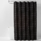 Moon Microfiber Shower Curtain Gray/Black - Polyester Bathroom Curtain, Machine Washable - 191908158426