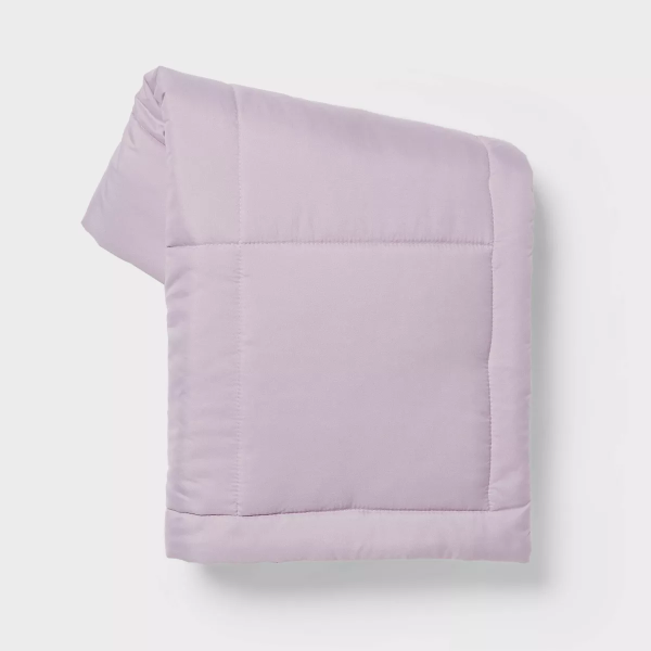 48"x60" Down Alternative Quilted Throw Lavender - Microfiber, OEKO-TEX Certified, Modern Style - 197543306178