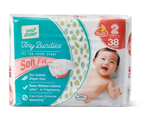 Tiny Bundles Diapers Sz2 (38ct) - 4099100016574