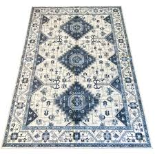 Wyatt and Ash Washable Area Rug 5' x 7' - CYRUS - Blue - 646760237975