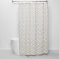 Colorblock Shower Curtain Gray - 191908881324