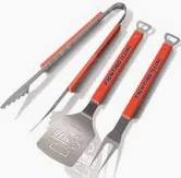 Logobrands Grill Set, Includes Tongs, Spatula, And Prongs - 197381291216