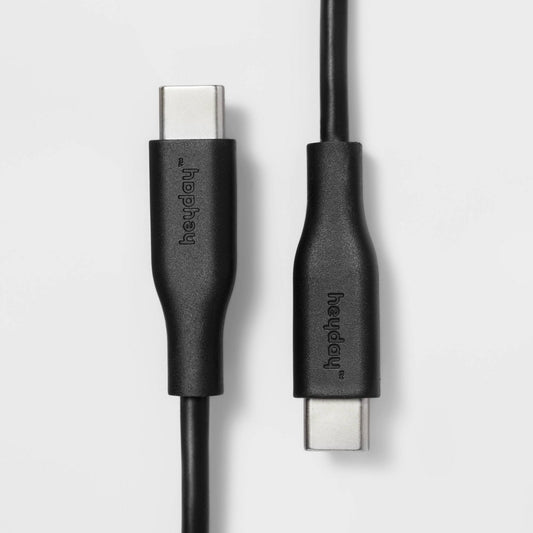 4' USB-C to USB-C Round Cable -Black - 197543409114