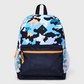 Kids' Backpack with Camouflage - Blue/Orange - 197543658185