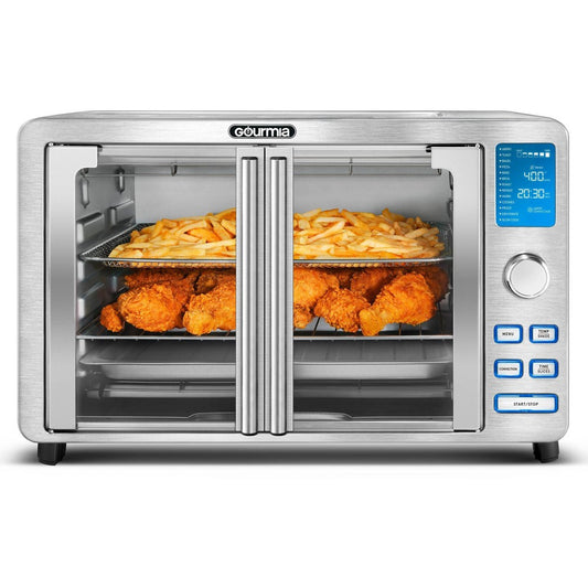 Gourmia 9-Slice Digital Air Fryer Oven with 14 One-Touch Cooking Functions and Auto French Doors - 8100028627790