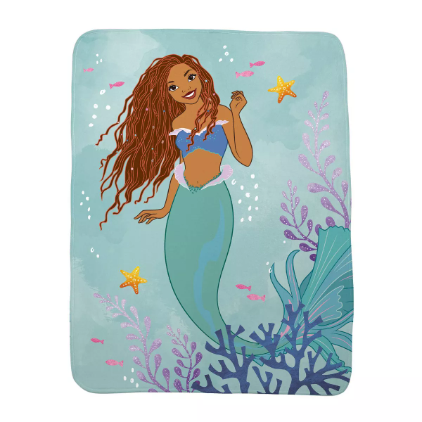 The Little Mermaid Kids' Throw 60'' x 46'' - 073558848967