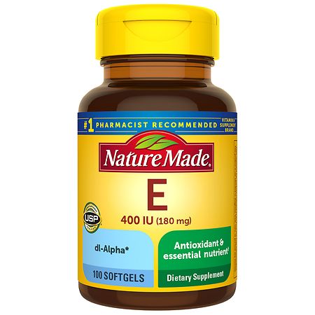 Nature Made Vitamin E 180mg (400 IU) dl-Alpha for Antioxidant Support Softgels - 100ct - 031604011604