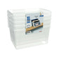 Storex XL Storage Bin With Interlocking Sides- Set Of 5- Clear - 685442711396