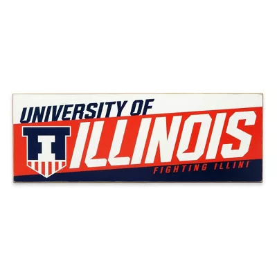 NCAA Illinois Fighting Illini Wood Wall Sign - 842252178935