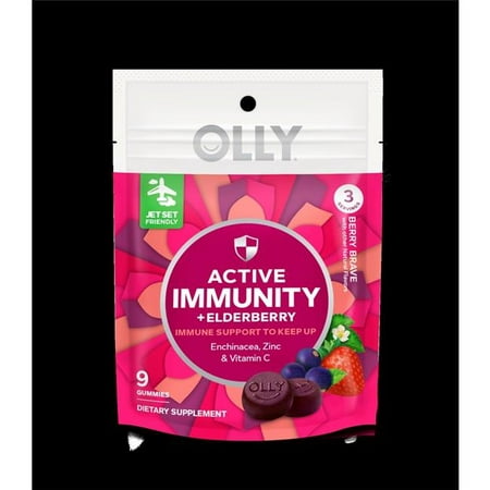Olly 9055394 1.9 oz Bagged Elderberry Immunity Support Gummi Candy  Pack of 8 - 8500044629663