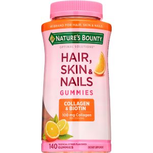 BEST BUY 7/2024 Nature's Bounty Hair Skin and Nails Gummy Vitamins with Biotin and Collagen, 140 ct | CVS - 0743120128153