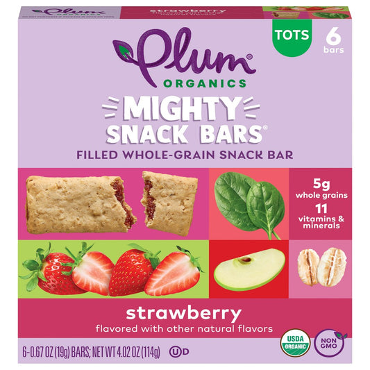 PLUM TOTS BARS TOTS SNACKS STRAWBERRY SPINACH 6 Count Box - 846675005557