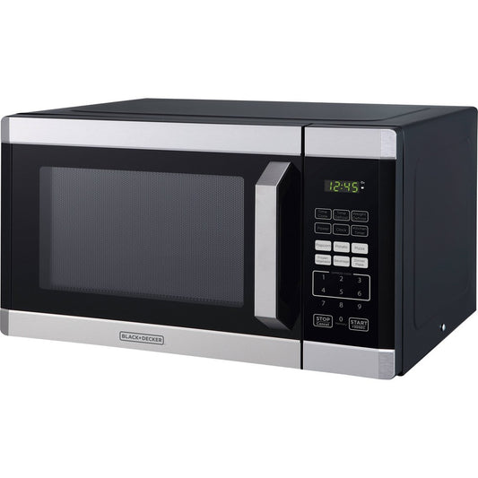 BLACK+DECKER 0.9 cu ft 900W Microwave Oven - Stainless Steel - 810004813335