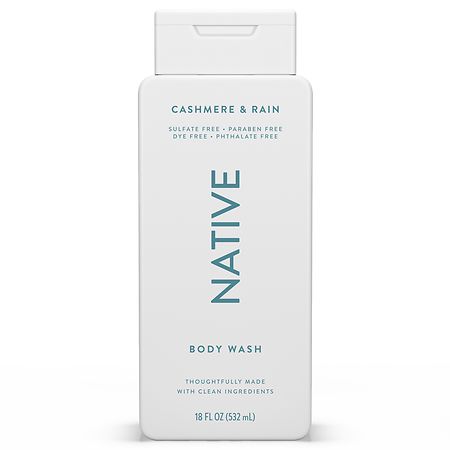 Native Body Wash  Cashmere & Rain  Sulfate Free  Paraben Free  for Men and Women  18 oz - 812154035957