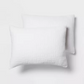 Standard/Queen Plush Knit Bed Pillow- White- 1ct - 0852395999839