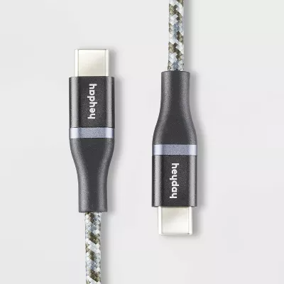 6' USB-C to USB-C Braided Cable - Black - 197543443484