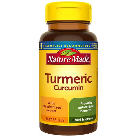 Nature Made Turmeric Curcumin 500mg Supplements for Antioxidant Support Capsules - 60ct - 031604027544