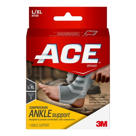 ACE Brand Knitted Ankle Support  Comfortable Compression  Large/Extra Large  1/Pack - 051131212213