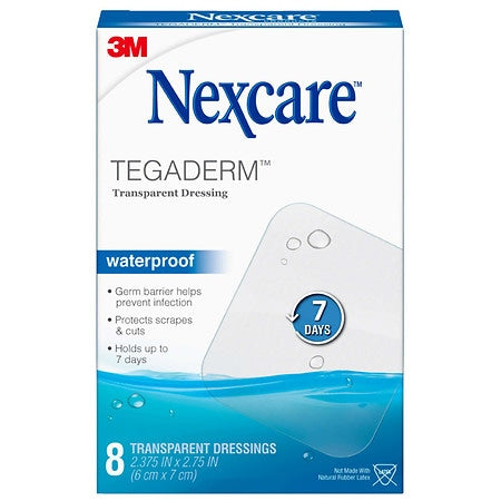 Nexcare? Tegaderm? Waterproof Transparent Dressing, H1624, 2-3/8 in x 2 3/4 in, 8 ct. (Unit of Use) - 051131641143