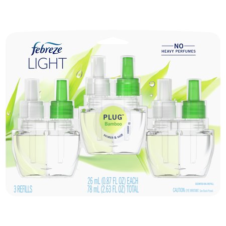 Febreze LIGHT Fade Defy Plug Air Freshener - Bamboo - 0.87 fl oz - 037000638155