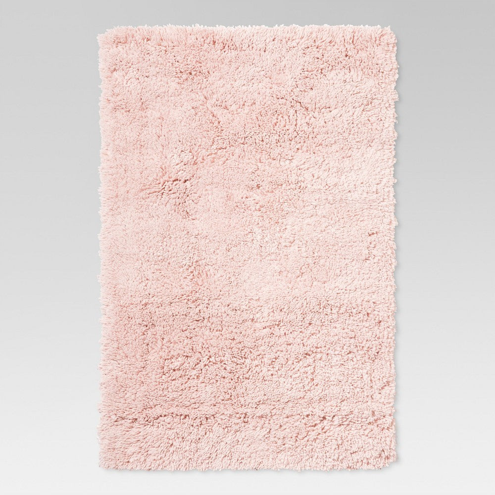 4'x5'6" Washable Plush Shag Accent Rug Pink - 0108927251411