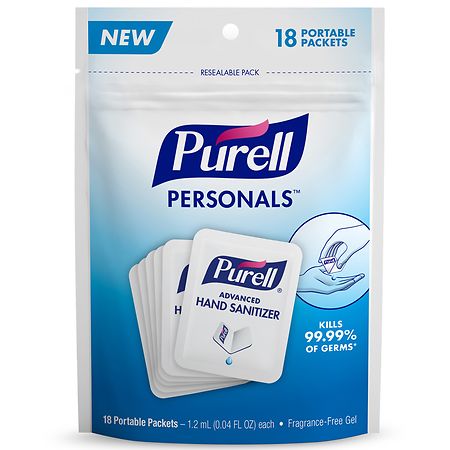 Purell Hand Sanitizer - Trial Size - Fresh Scent - 0.72 fl oz/18ct - 073852294286